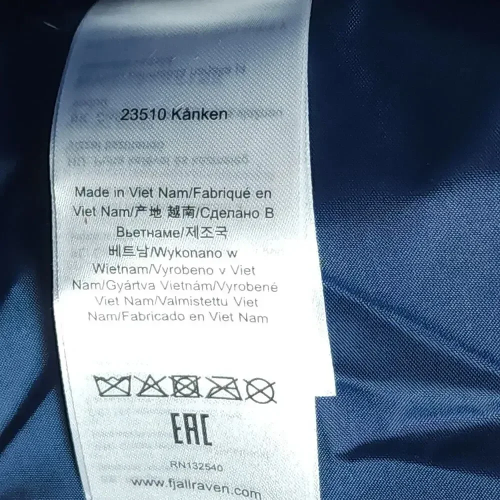 Fjallraven Kanken 23510 Large Navy Blue Nylon Swedish Daypack Backpack